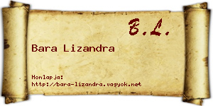 Bara Lizandra névjegykártya